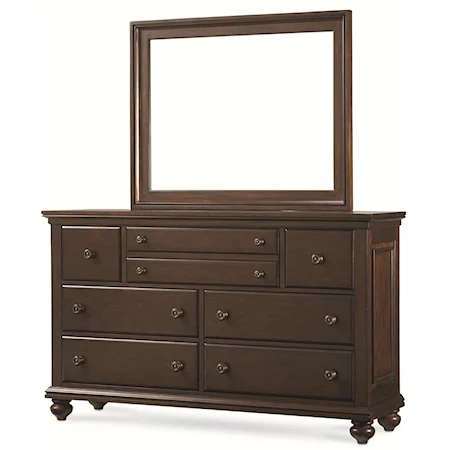 Drawer Dresser  & Mirror Set